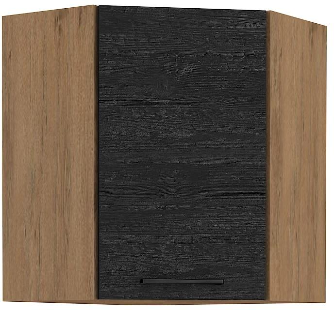 Szafka kuchenna 60x31x71,5 cm wisząca z półkami z cichym domykiem dark wood i dąb lancelot do kuchni