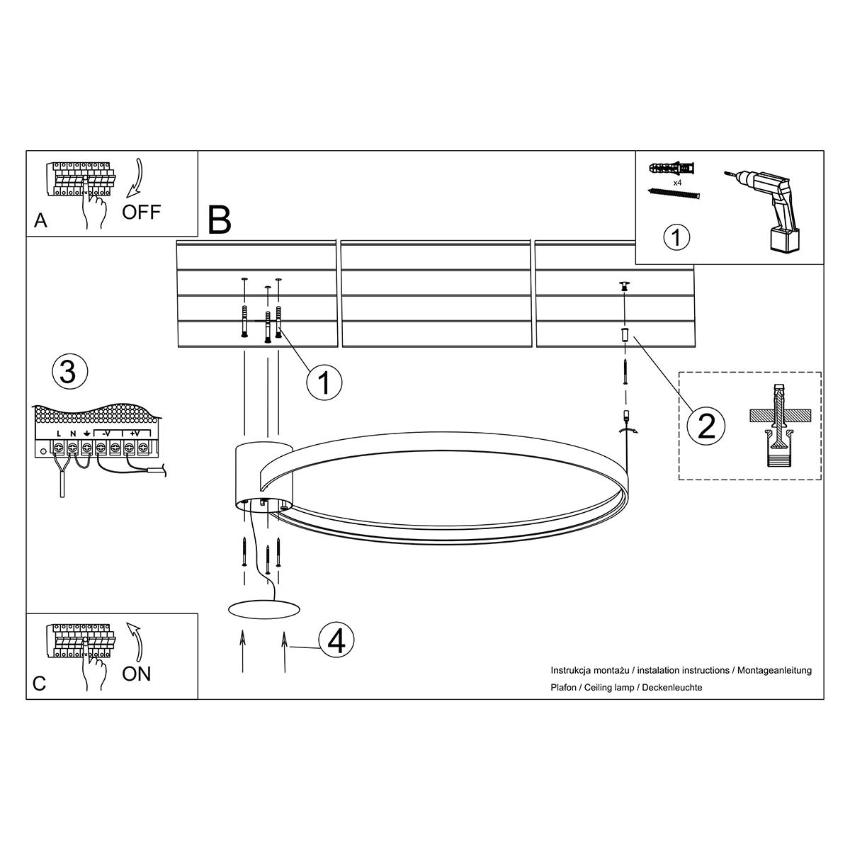 Plafon RIO 55 złoty LED 3000K 13x61x55cm 1xLED nr. 11