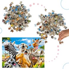 CASTORLAND Puzzle układanka 260 elementów African Selfie - Afrykańskie zwierzęta 8+ - Miniaturka zdjęcia nr 5