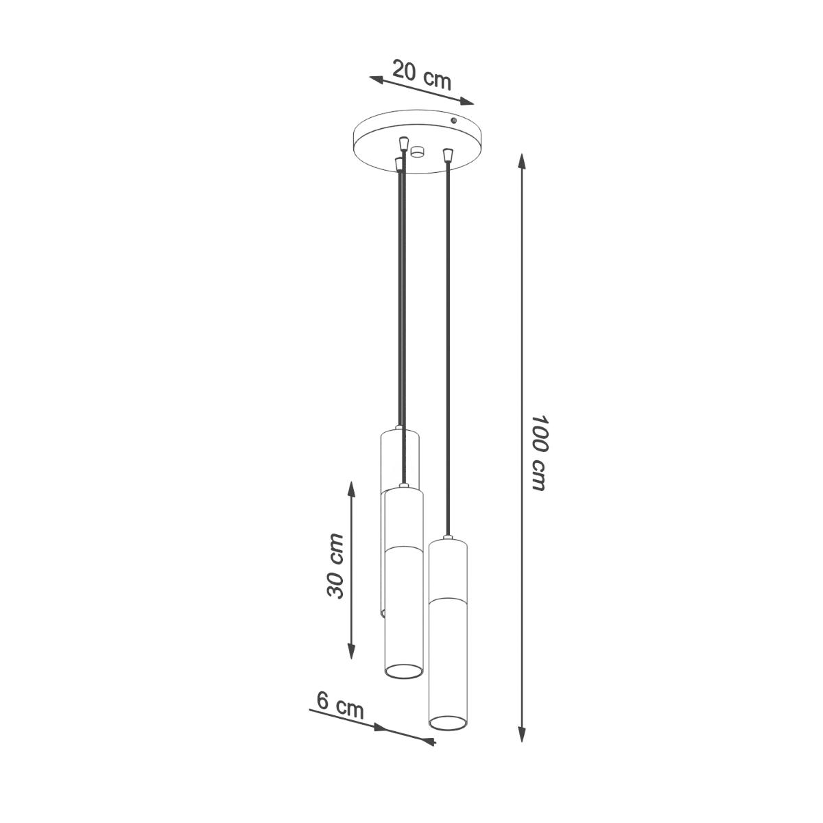 Lampa wisząca PABLO 3P biała 100x20x20cm nowoczesna G10 do salonu nr. 4