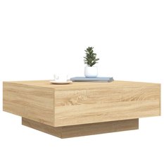 Stoli kawowy 80x80x31 cm z oświetleniem LED dąb sonoma do salonu - Miniaturka zdjęcia nr 6