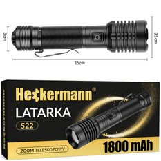 Latarka akumulatorowa taktyczna LED Heckermann 522 - Miniaturka zdjęcia nr 6