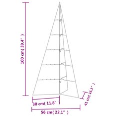  Metalowa choinka świąteczna, do ozdobienia, czarna, 100 cm - Miniaturka zdjęcia nr 7