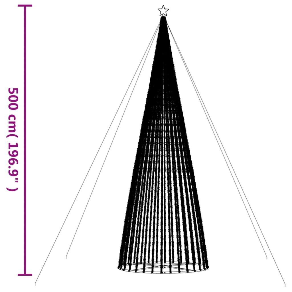 Stożkowa choinka z lampek, 1544 zimnych białych LED, 500 cm nr. 11