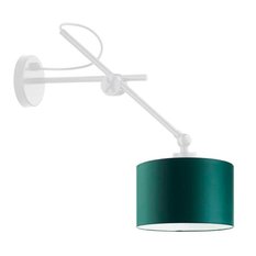 Lampa ścienna na wysięgniku, kinkiet HAMILTON biały/zieleń butelkowa - Miniaturka zdjęcia nr 1