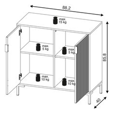 Komoda Flinn 88 cm do sypialni garderoby biały mat - Miniaturka zdjęcia nr 5