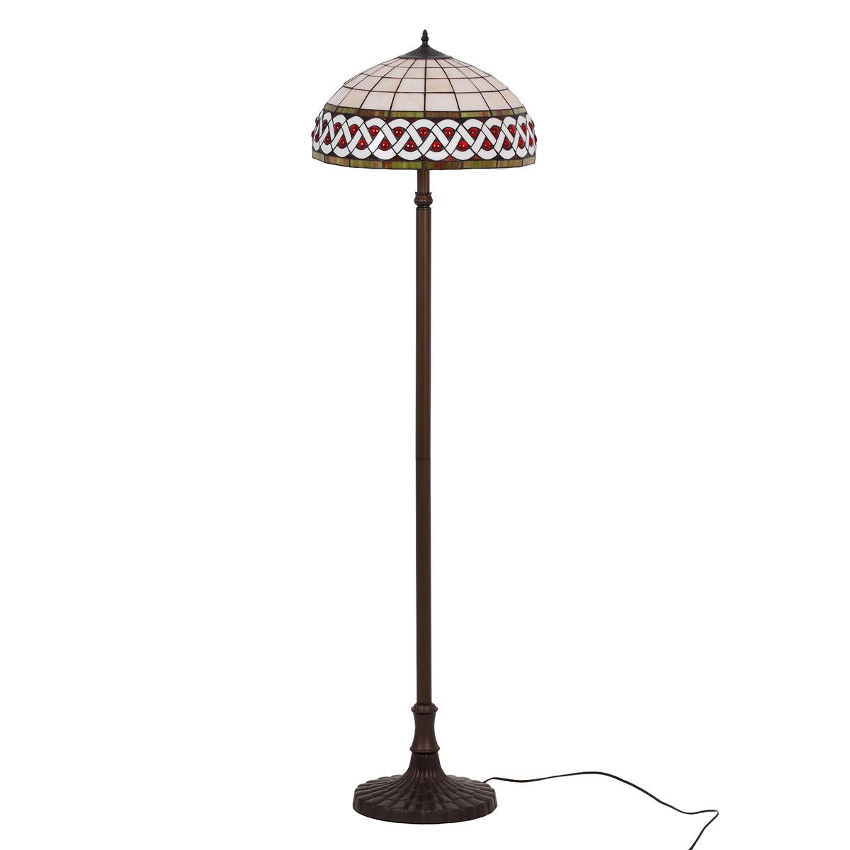 Lampa podłogowa K-F182208 TIFANY 41x157x41 cm do salonu lub pokoju wielokolorowy