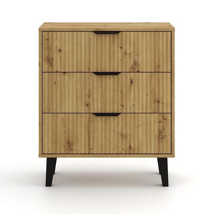 Komoda Scandi 81,5x70x39 cm do salonu sypialni slim dąb artisan nr. 5