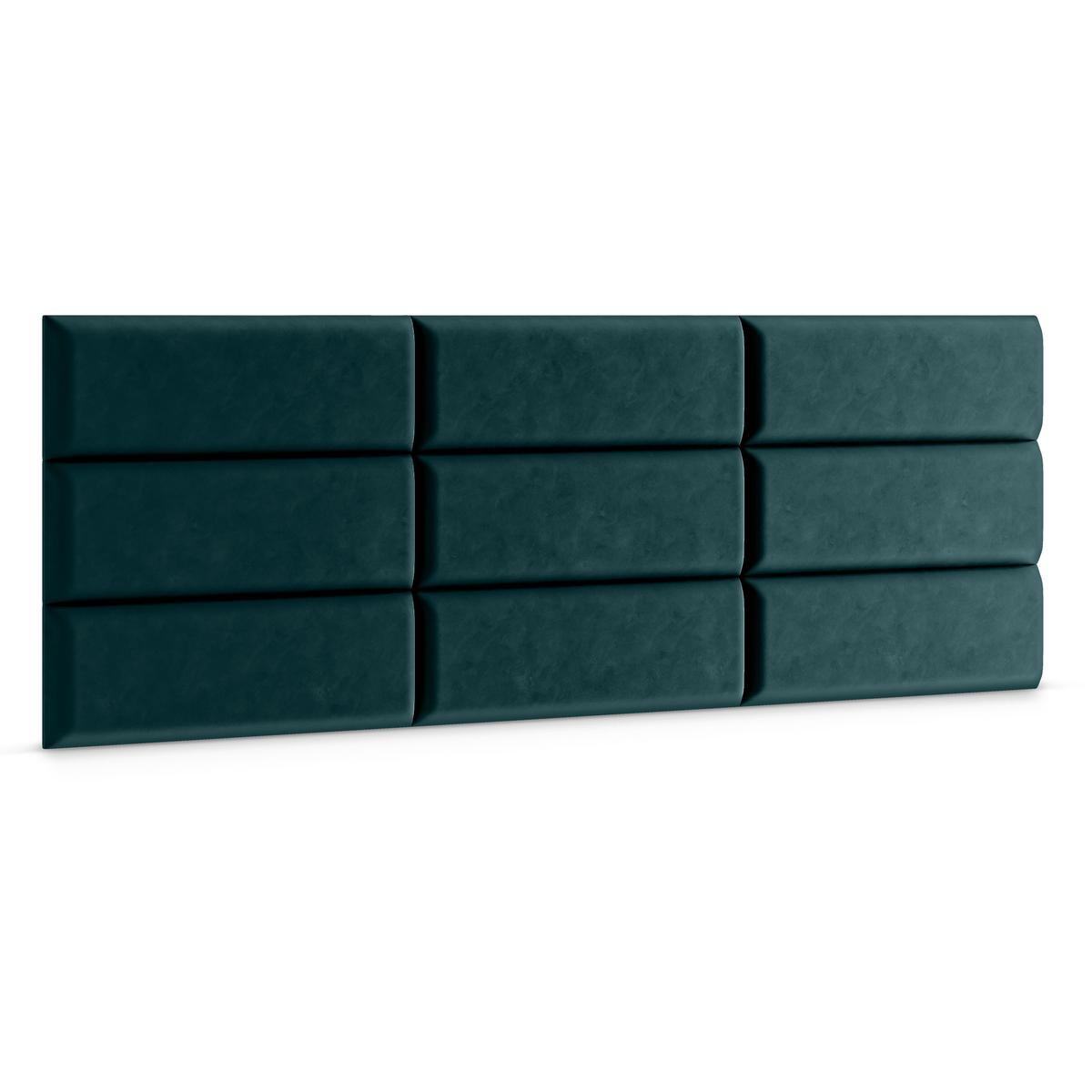  Panele tapicerowane  50x15 cm na ścianę prostokąt turkusowy nr. 3