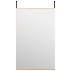 Lustro 50x80 cm do sypialni łazenki na drzwi szkło i aluminium złote - Miniaturka zdjęcia nr 1