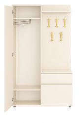 Garderoba do przedpokoju DUO 190x90x40 cm z lustrem wieszakami szafka na buty kaszmir - Miniaturka zdjęcia nr 3
