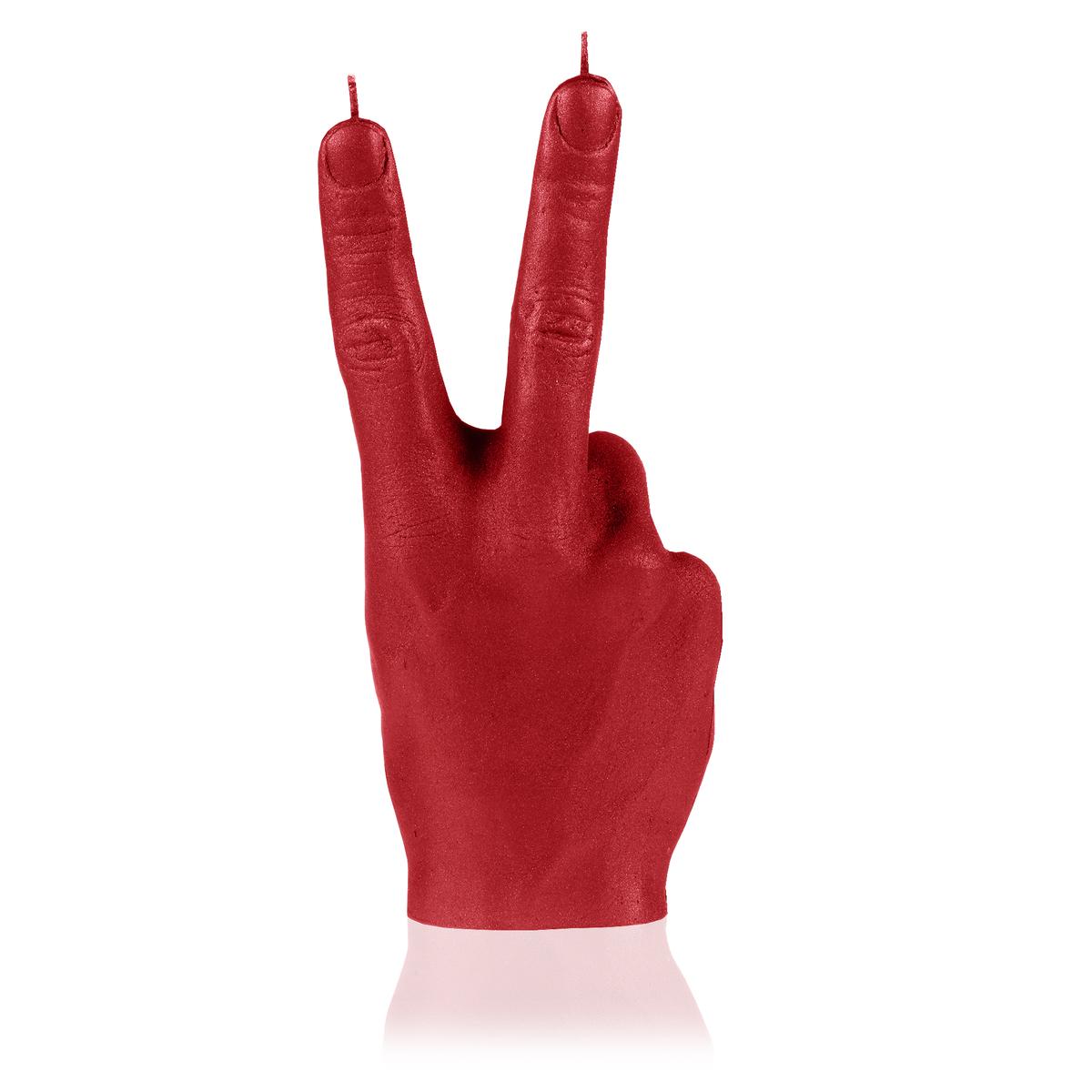 Świeca Hand PEACE Red nr. 3