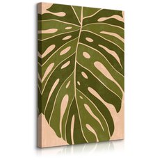 Obraz Do Salonu Liście Tropikalne Monstera Styl Boho Natura 80x120cm - Miniaturka zdjęcia nr 1