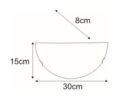 Półplafon K-1521 RG1-08 FEEL 30x15x8 cm do salonu lub pokoju chrom/biały - Miniaturka zdjęcia nr 2