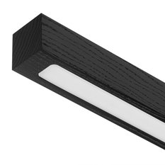 Lampa wisząca 60x7x150 cm LED z drewna jesionowego wymienny LED czarna 4000K do salonu - Miniaturka zdjęcia nr 8