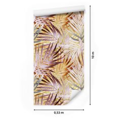 Tapeta Do Salonu Malowane TROPIKALNE Liście Natura  - Miniaturka zdjęcia nr 2