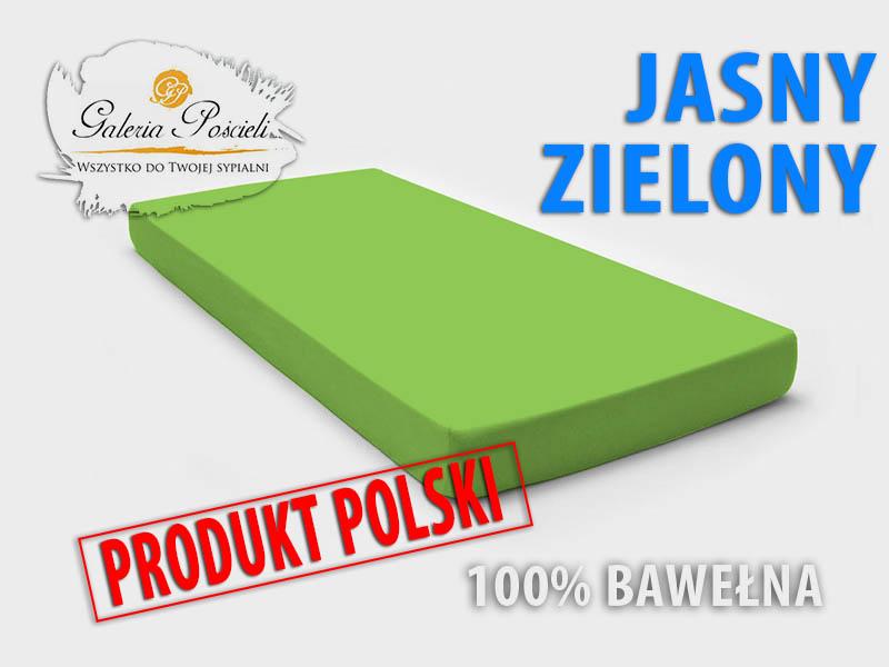 Prześcieradło bawełniane JERSEY 90x200cm JASNY ZIELONY nr. 2