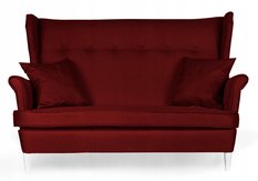 Zestaw wypoczynkowy mebli ARI 149x104x92 cm uszak sofa fotele pufy do salonu Sawana czerwone wino - Miniaturka zdjęcia nr 2