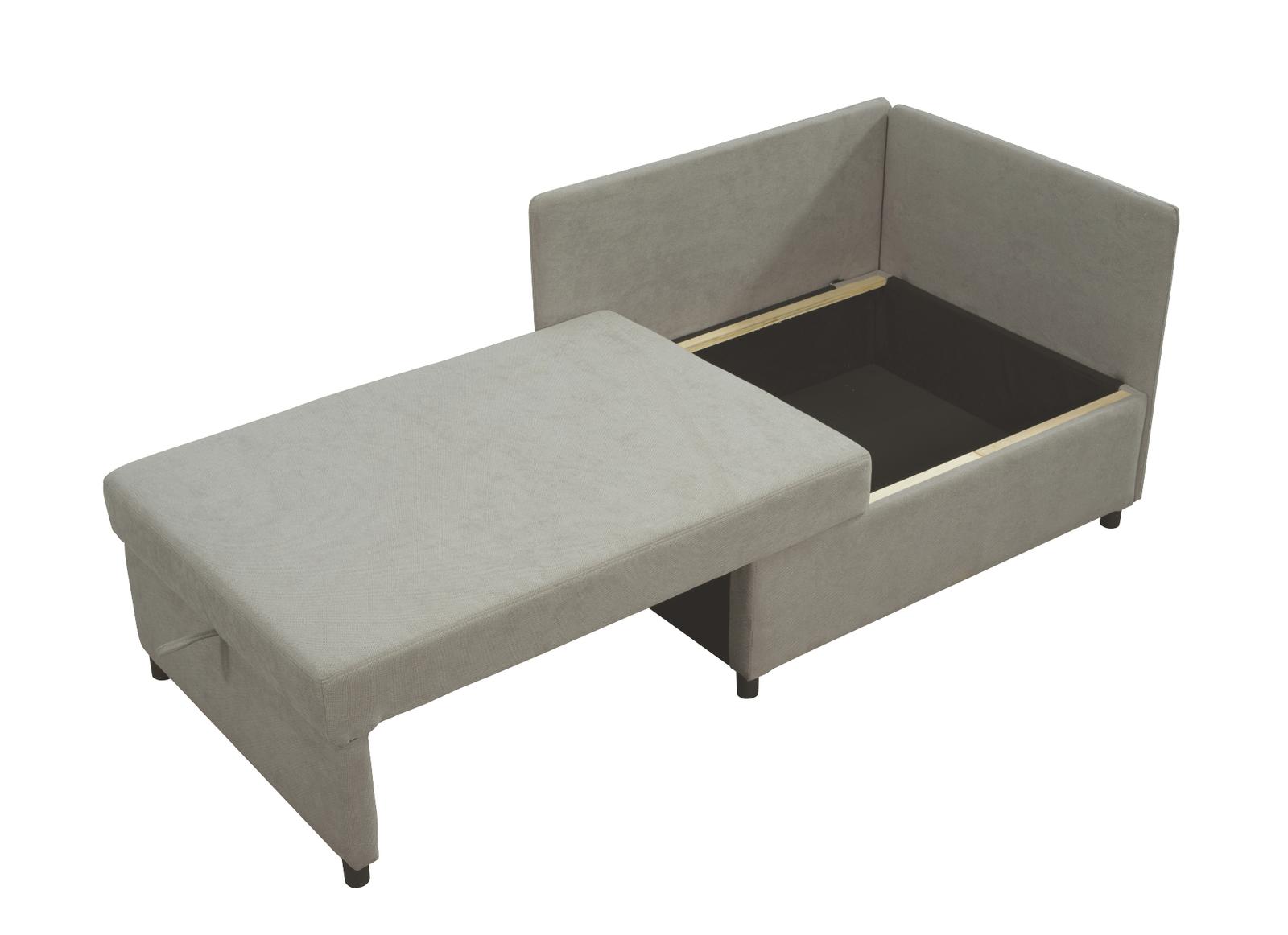 Sofa rozkładana dziecięca Viluś 106x75x80 cm narożnik jednoosobowy do pokoju z funkcją spania i przechowywania dla dzieci beżowy nr. 5