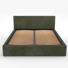 Łóżko tapicerowane do sypialni basic 120x200x88 cm podwójne z pojemnikiem khaki - Miniaturka zdjęcia nr 14