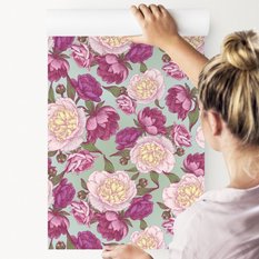 Tapeta Kolorowe PIWONIE Kwiaty Peonie Rolka 10m 53x1000  - Miniaturka zdjęcia nr 6