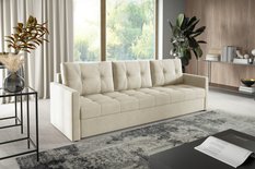 Kanapa IVIO 230x87x86 cm sofa z funkcją spania rozkładana velvet welur niebieska do salonu - Miniaturka zdjęcia nr 13