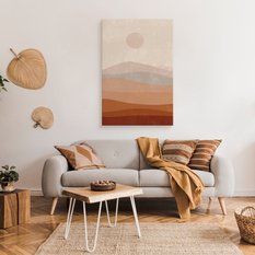 Duży Obraz Krajobraz Pustynia Zachód Słońca Styl Boho Abstrakcja 80x120cm - Miniaturka zdjęcia nr 3