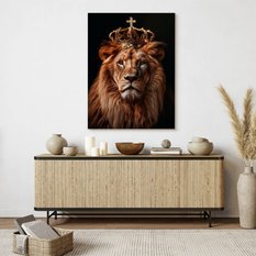 Obraz Na Płótnie Lew Zwierzę Król Abstrakcja 20x30 Do Salonu - Miniaturka zdjęcia nr 3