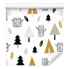 Tapeta LAS Liście Drzewka Styl Skandynawski Ozdoba  - Miniaturka zdjęcia nr 5