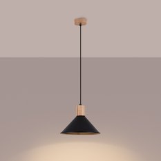 Lampa wisząca JAGA czarna 120x30x30cm nowoczesna E27 do salonu - Miniaturka zdjęcia nr 3