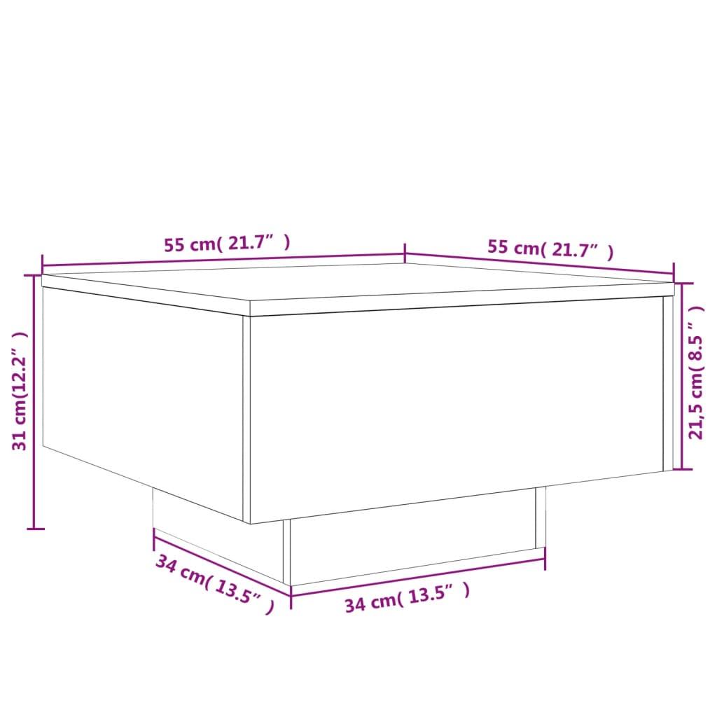 Stolik kawowy 55x55x31 cm szarość betonu elegancki do salonu nr. 10