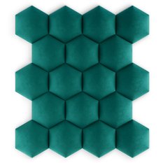 Panele tapicerowane 26x30  hexagon magic velvet turkusowy - Miniaturka zdjęcia nr 7
