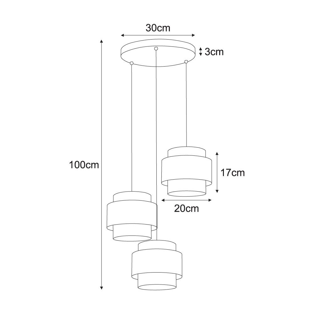 Lampa wisząca K-5272 CEZAR 45x100x45 cm do salonu lub pokoju biały/beżowy nr. 5