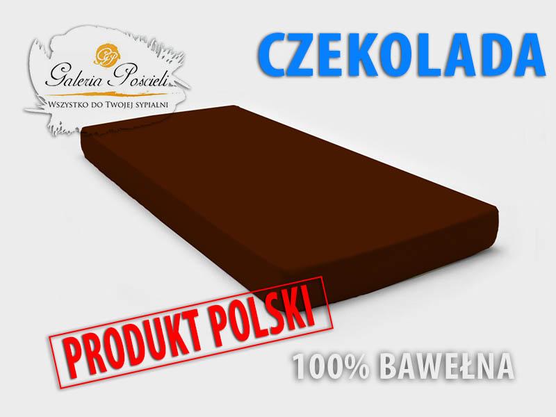 Prześcieradło bawełniane JERSEY 160x200cm CZEKOLADA nr. 2