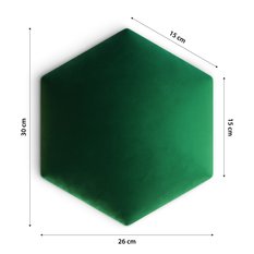 Panele tapicerowane 26x30 hexagon magic velvet butelkowa zieleń - Miniaturka zdjęcia nr 4