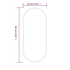 Lustro 80x35 cm do sypialni łazienki ścienne owalne srebrne  - Miniaturka zdjęcia nr 6