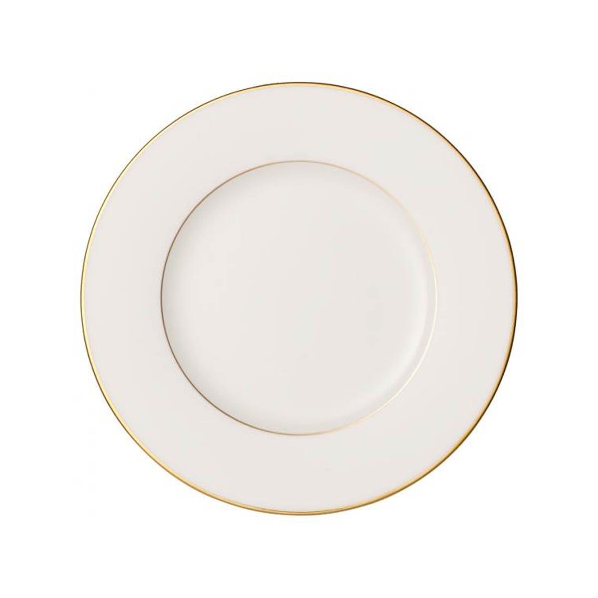 Talerz śniadaniowy 22 cm Anmut Gold Villeroy & Boch biały do jadalni