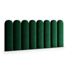 Panele tapicerowane 30x100 cm  na ścianę płotek butelkowa zieleń magic velvet - Miniaturka zdjęcia nr 1