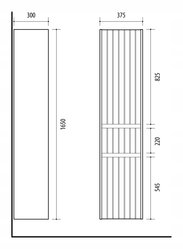 Zestaw mebli łazienkowych LINE z umywalką 60 cm + słupek 165 cm 3 elementy front MDF biały - Miniaturka zdjęcia nr 5