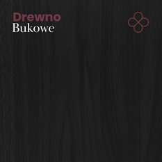 Krzesło bukowe Villa14 79x56x48 cm drewniane zaokrąglone do salonu w kolorze buk czarny z beżowym welwetowym siedziskiem - Miniaturka zdjęcia nr 8