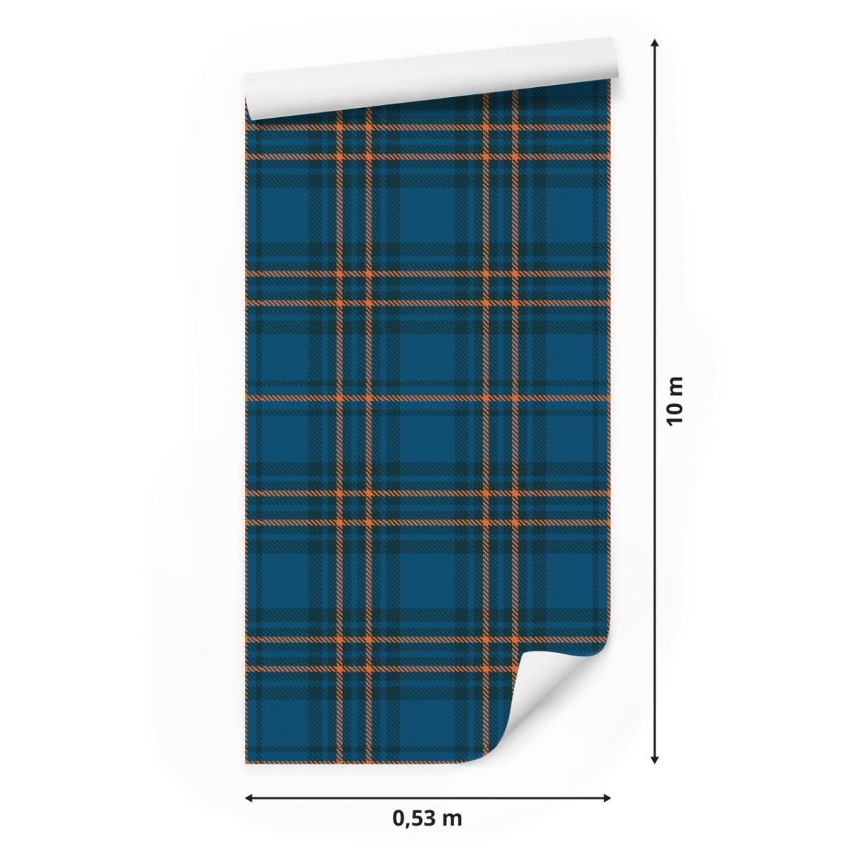 Tapeta Flizelinowa Kolorowa Szkocka KRATA Do Biura 53x1000  nr. 2