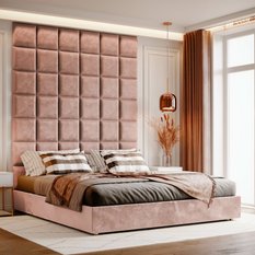 Panele tapicerowane 40x40 na ścianę magic velvet różowy - Miniaturka zdjęcia nr 5