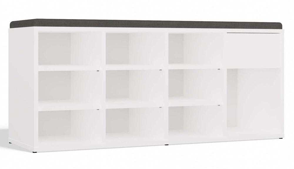 Szafka na obuwie TALLIN 49x110x35 cm do przedpokoju biała