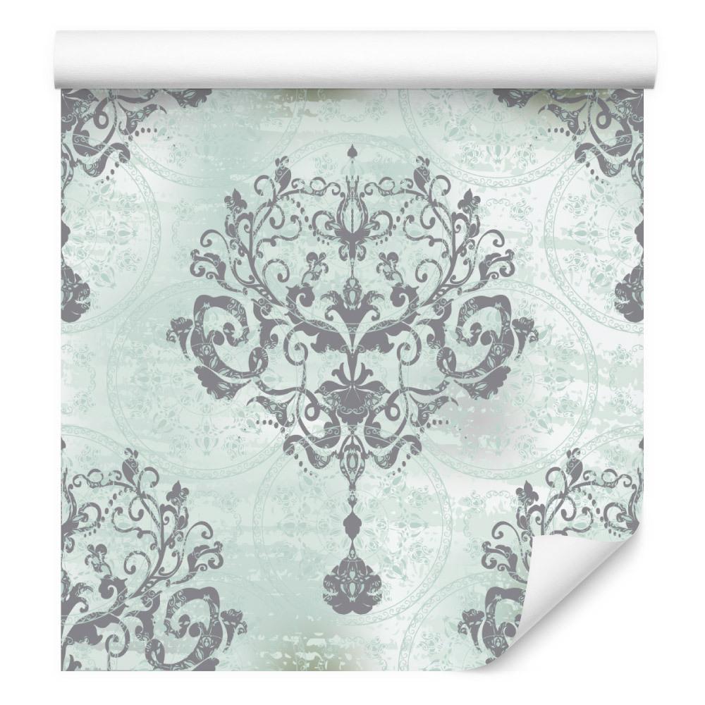 Tapeta ornamenty w stylu vintage, dekor do salonu nr. 3