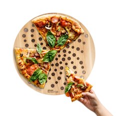 Pizza Aerator Deska na Pizzę Drewniania Okrągła - Miniaturka zdjęcia nr 8