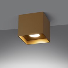 Plafon HATI 10x10x10 cm nowoczesna lampa sufitowa loft złoty kwadrat GU10 - Miniaturka zdjęcia nr 3