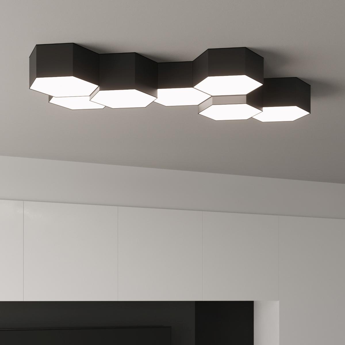 Plafon SUNDE 11 czarny 11.5x26.5x30.5cm nowoczesna lampa E27 do salonu nr. 10