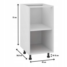 Korpus szafka kuchenna dolna 50x82x40 cm z akcesoriami biały do kuchni - Miniaturka zdjęcia nr 2