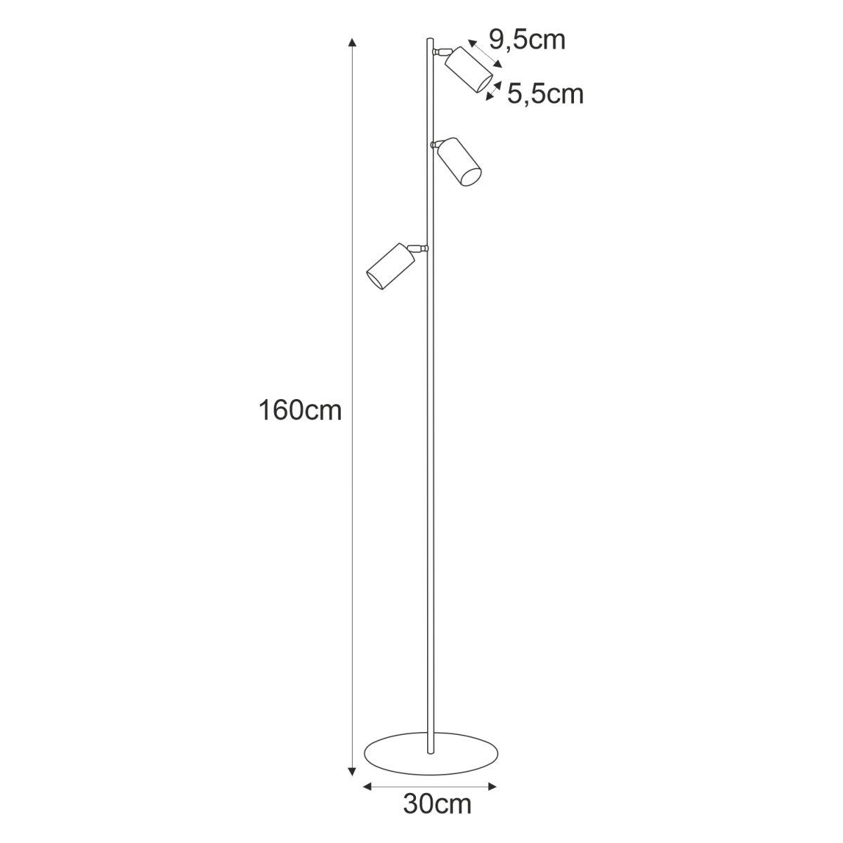 Lampa podłogowa K-4419 KAYLA 30x160x30 cm do salonu lub pokoju biały nr. 3