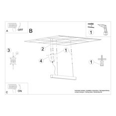 Lampa wisząca PINNE 90 biała 3000K 150x6x90cm nowoczesna LED do salonu - Miniaturka zdjęcia nr 9